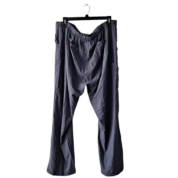 Carhatt Mens Gray Pink Elastic Waist Pull On Cargo RIP STEP SCRUB Pants Size3XL - Picture 3 of 16